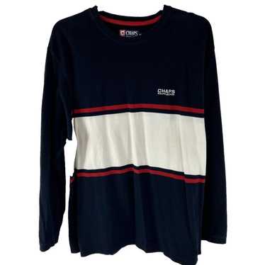 Chaps Ralph Lauren Sweater Mens XXL Blue White Re… - image 1