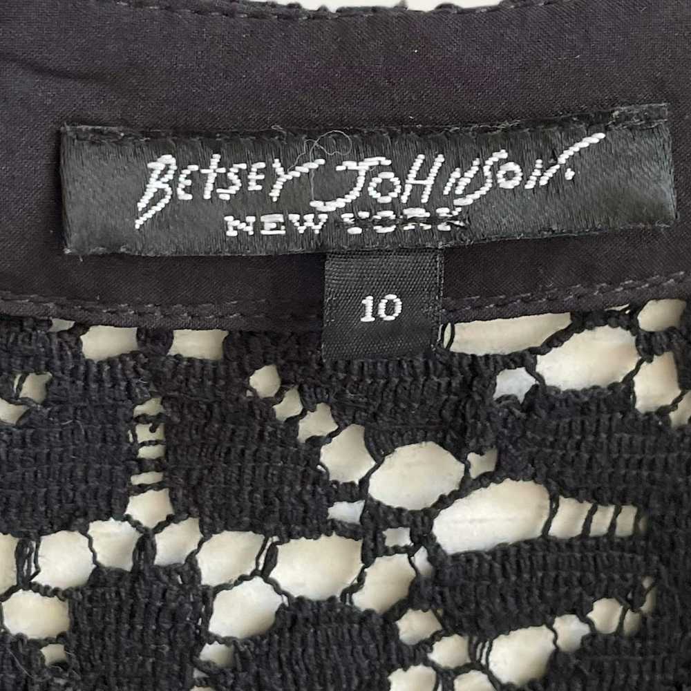 Betsey Johnson Vtg Betsey Johnson Black Lace Swee… - image 5