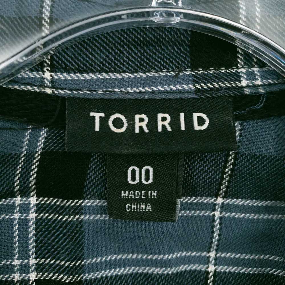 Torrid Torrid Shirt Womens 00 US 10 Blue Button-U… - image 3