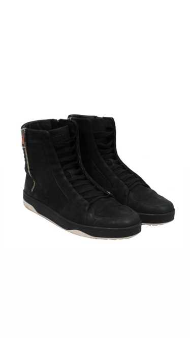 Gucci Hudson Black Leather High Top Sneakers