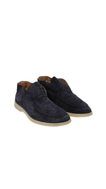 Loro Piana Open Walks Blue Suede Slip On - 02031