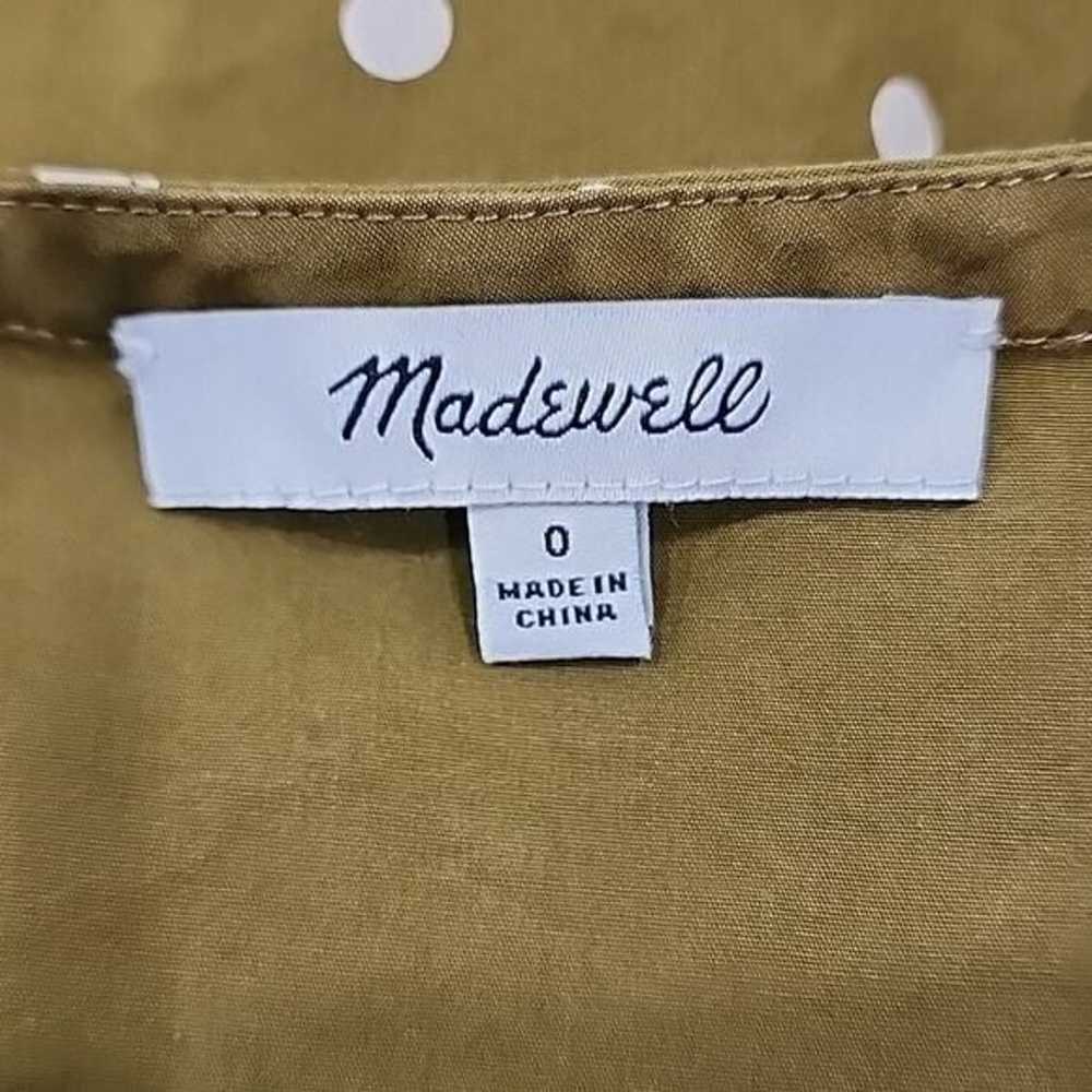 Madewell women's brown and cream polka dot sleeve… - image 6