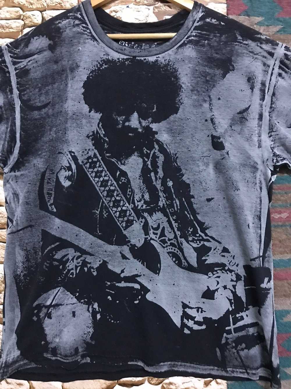 Band Tees Jimmy Hendrix Fullprint Acid Wash Tees - image 3