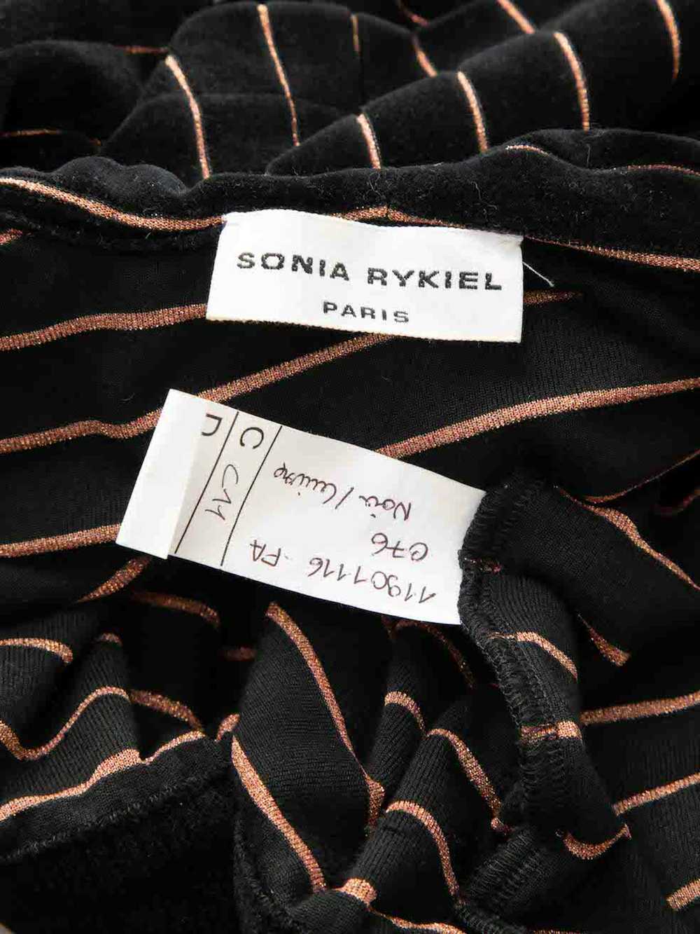 Sonia Rykiel Black Velvet Striped Zipped Jacket - image 2