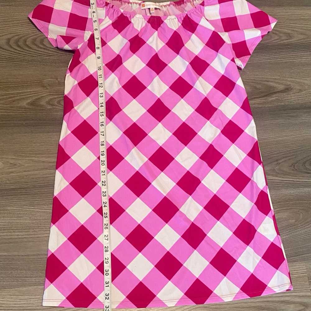 Jude Connally Pink Gingham Check Plaid Shift Dres… - image 7