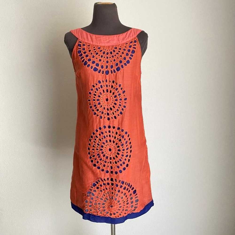Anthropologie Kas New York sz S  embroidered shif… - image 1