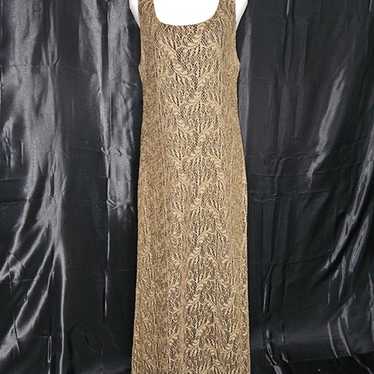 Vintage Jessica Howard Gold/Bronze Lace Dress