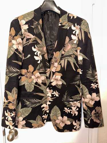 Nocturnal Nocturnal Floral Print Linen Blend Suit 