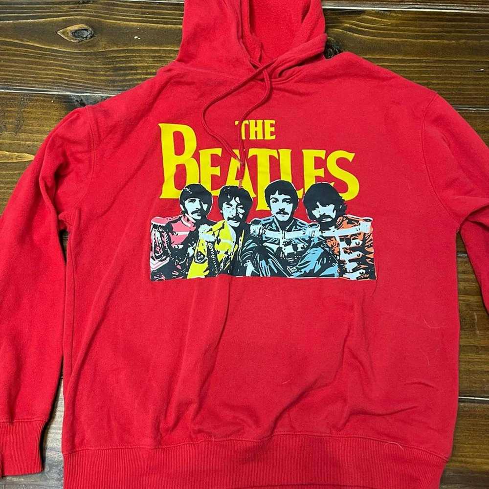 Designer The Beatles Medium Red Hoodie Sweatshirt - image 3