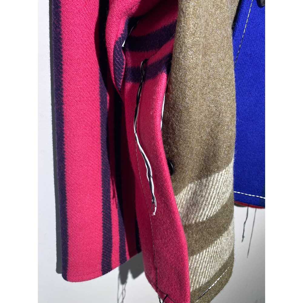 Marni $2.5k Hooded patchwork wool fringe coat - image 7