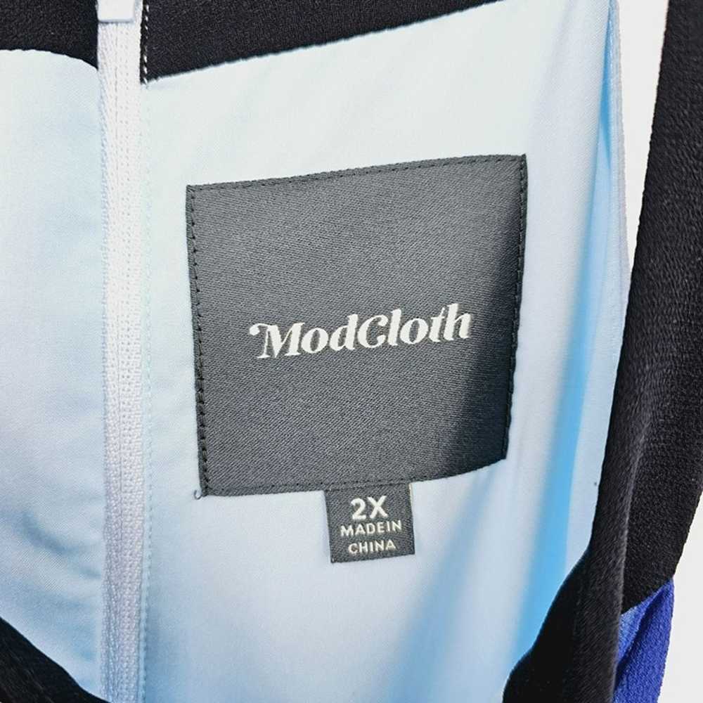 Modcloth Peachy Queen High Low Midi Dress 2X Blue… - image 2