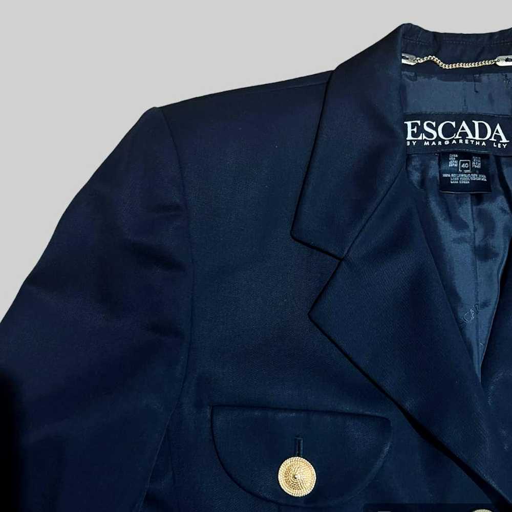 Escada ESCADA Margaretha Ley Wool Blazer in Navy … - image 2