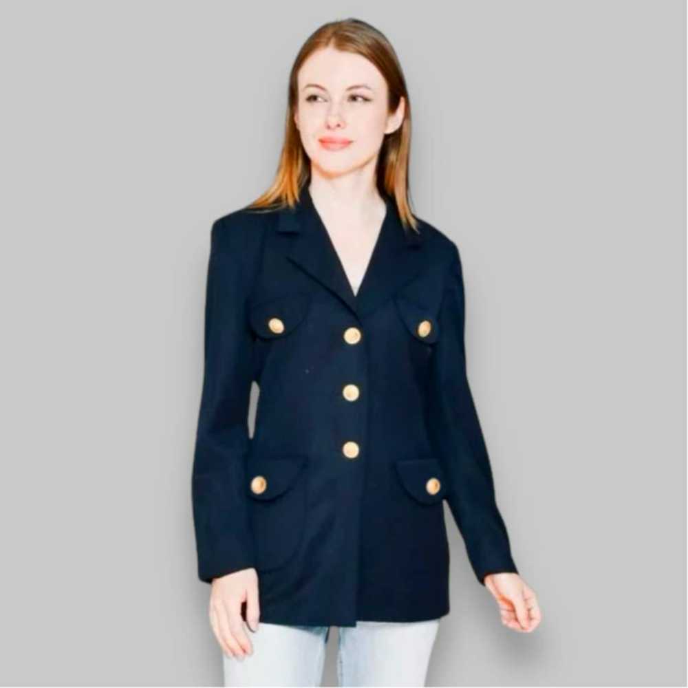 Escada ESCADA Margaretha Ley Wool Blazer in Navy … - image 5