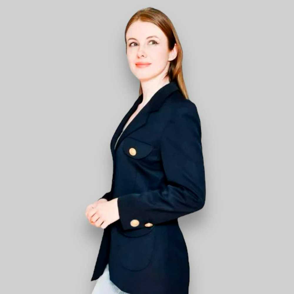 Escada ESCADA Margaretha Ley Wool Blazer in Navy … - image 8