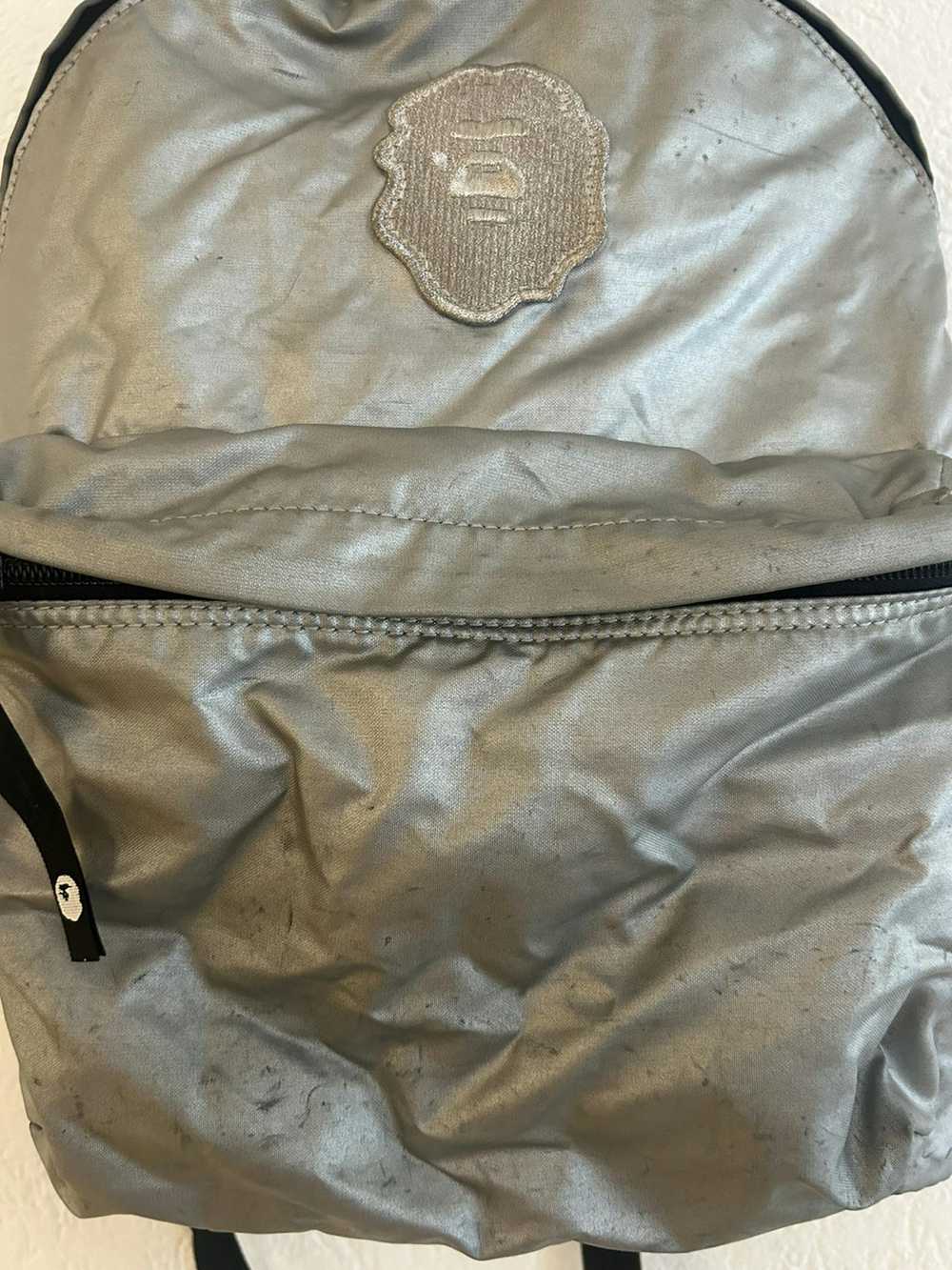 Bape Bape Head Silver Backpack - image 2