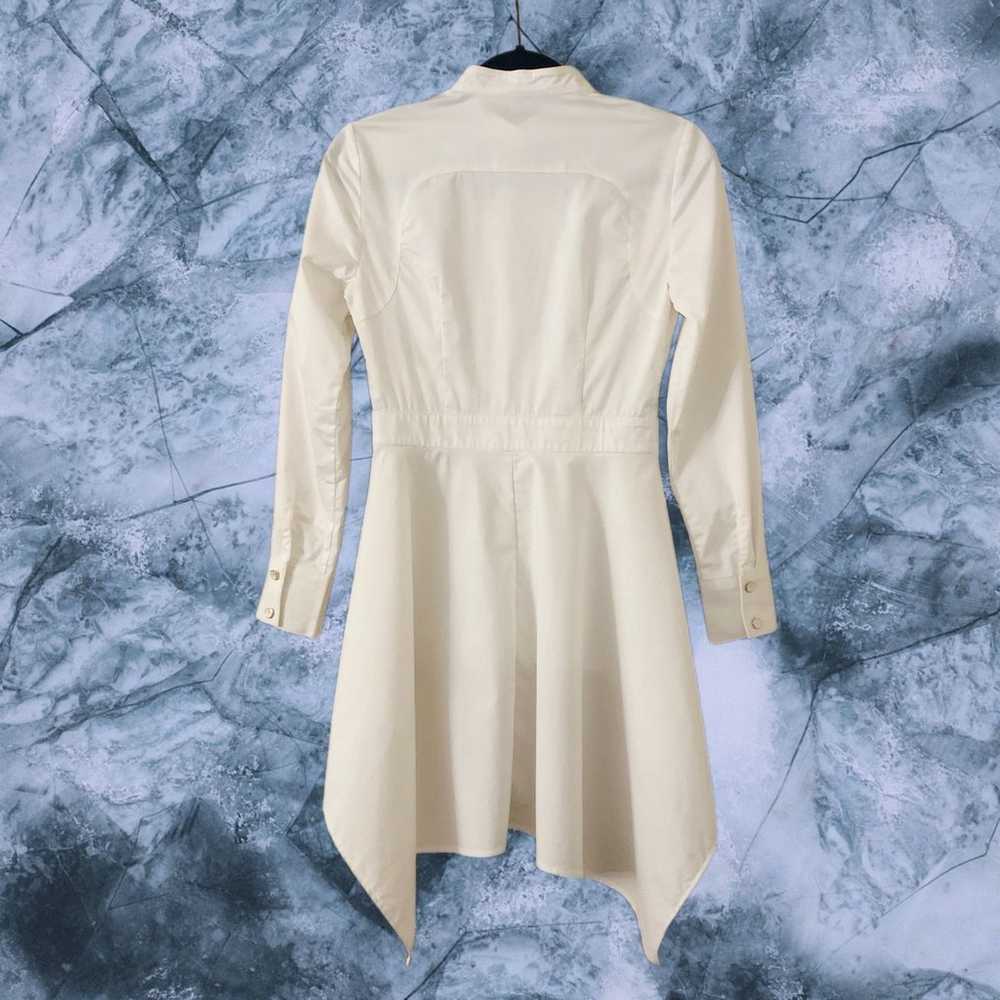 KAMI White High-Low Tuxedo Shirt Dress - image 2