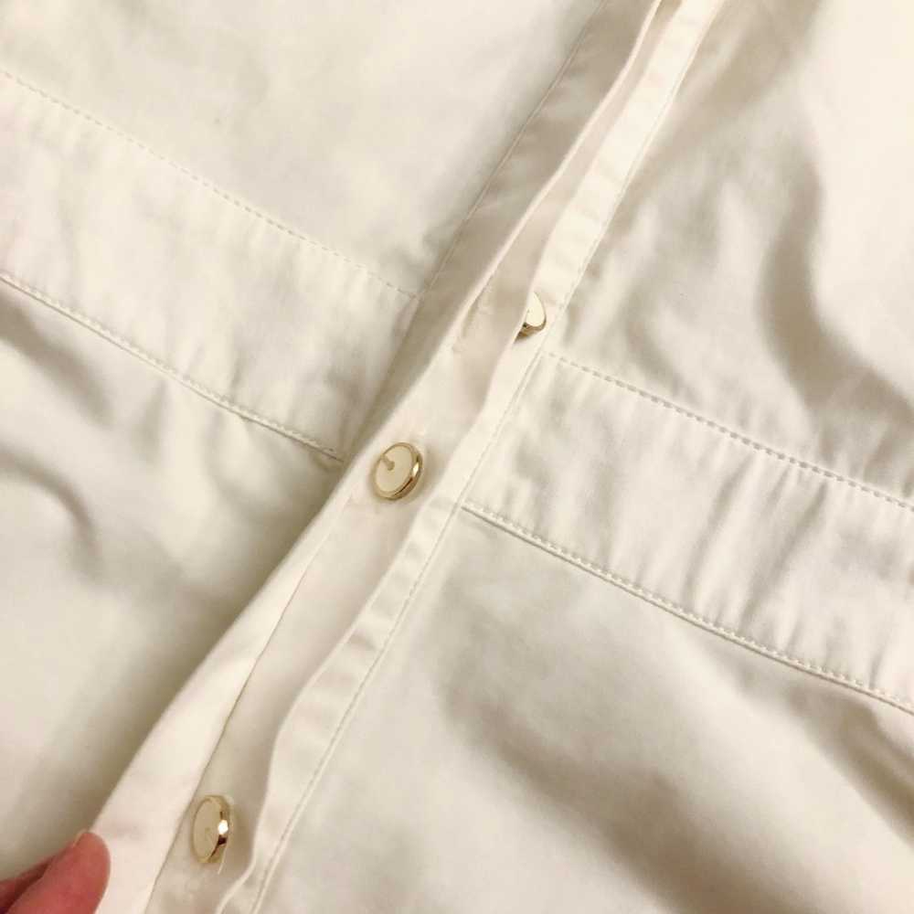 KAMI White High-Low Tuxedo Shirt Dress - image 6