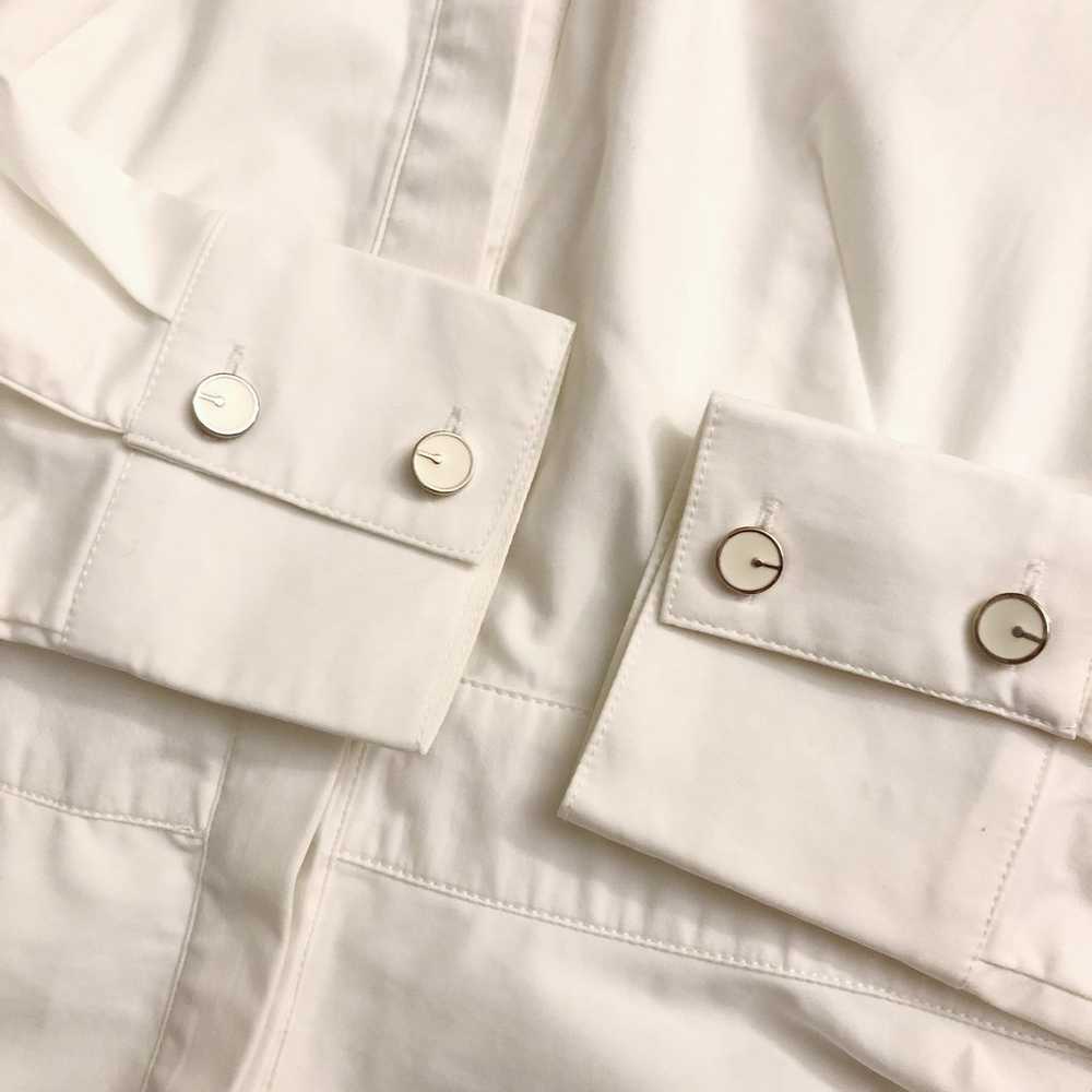 KAMI White High-Low Tuxedo Shirt Dress - image 7