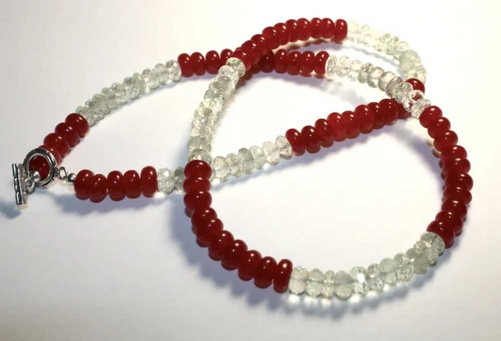 Ruby And Faceted Aquamarine Necklace - image 5