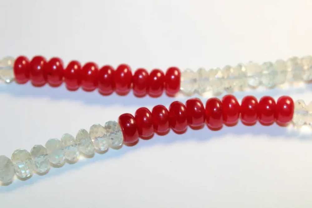 Ruby And Faceted Aquamarine Necklace - image 8