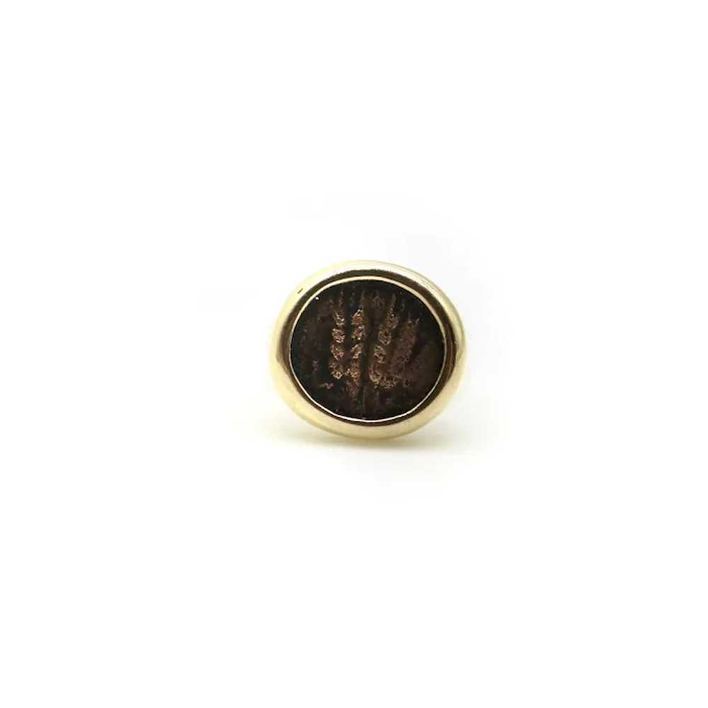 14K Gold Ancient Coin Ring with Coin of King Agri… - image 7