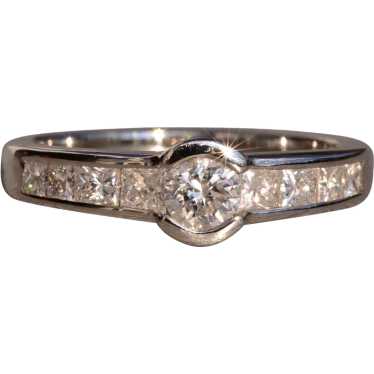 Natural Diamond Ring in Platinum