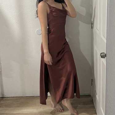 Cabernet satin dress - Gem