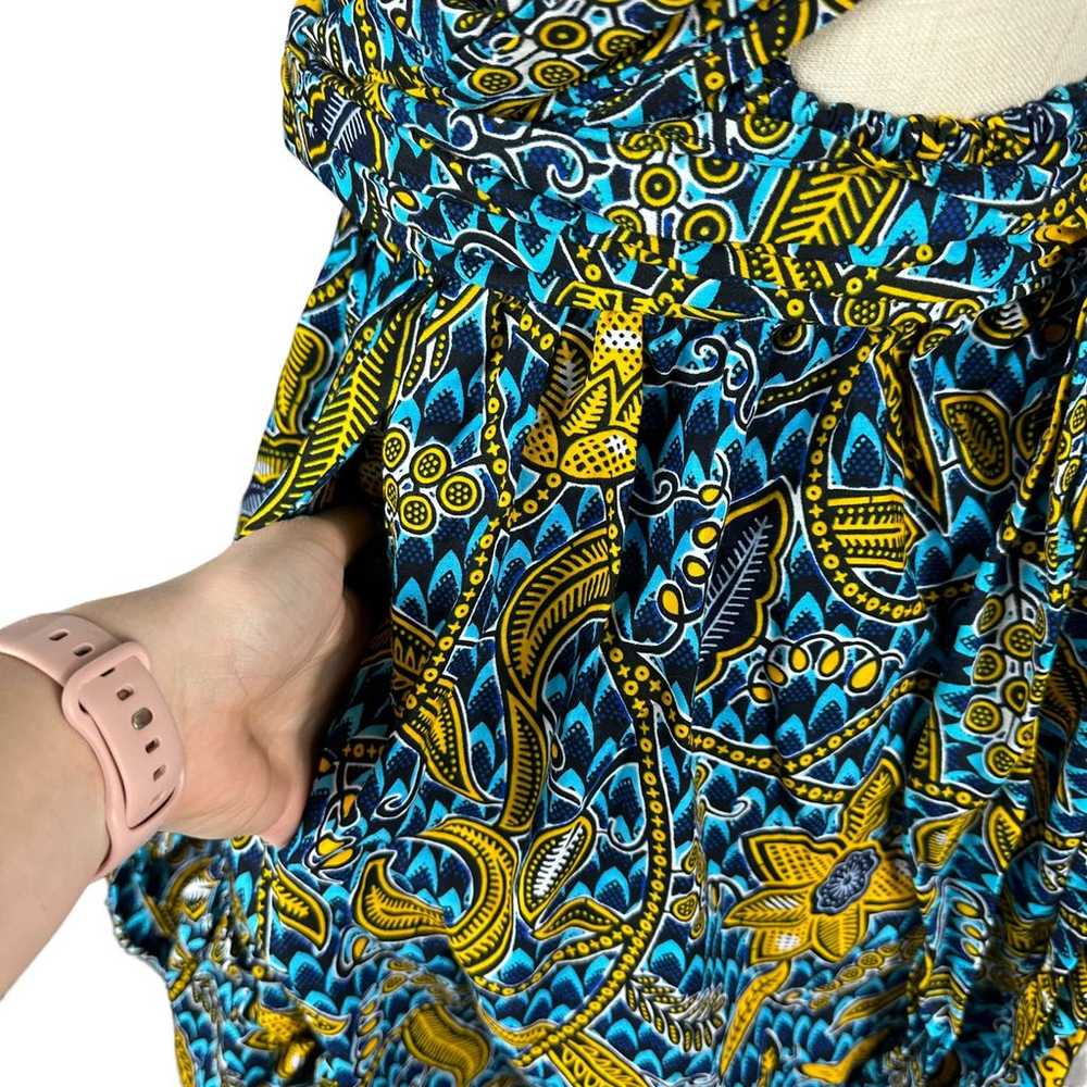 OFUURE African Vibrant Pattern Halter Hi-Low Dres… - image 5