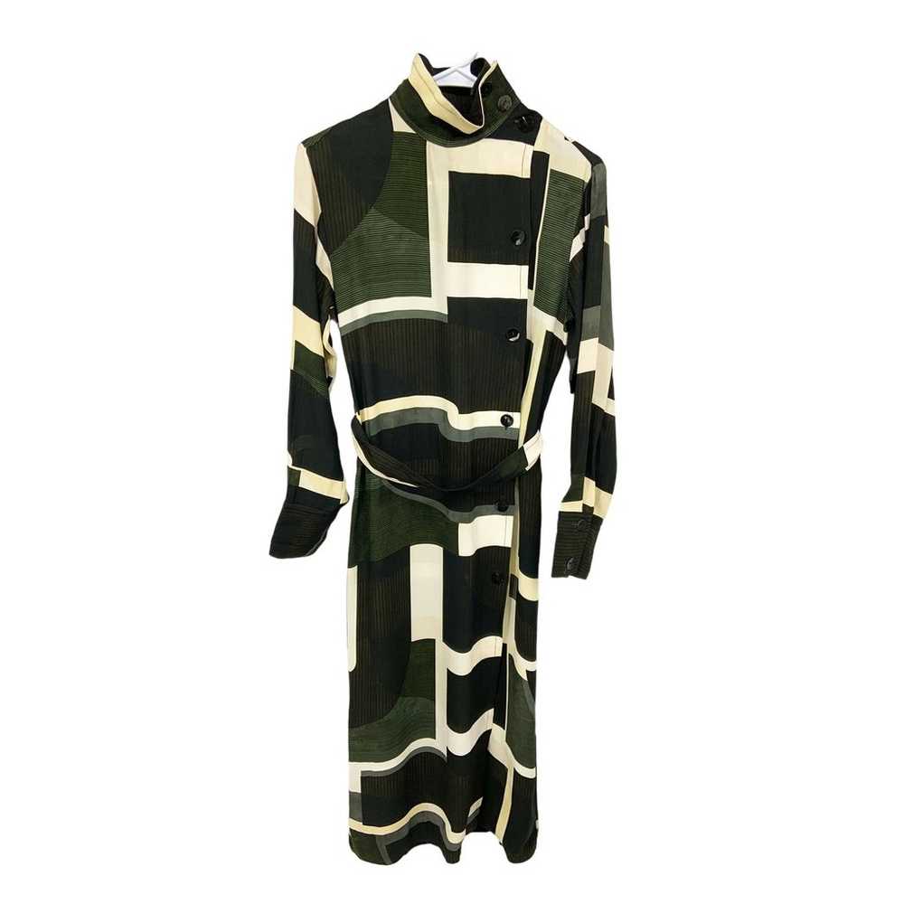 MASSIMO DUTTI Buttoned Geometric Print Long Dress… - image 3