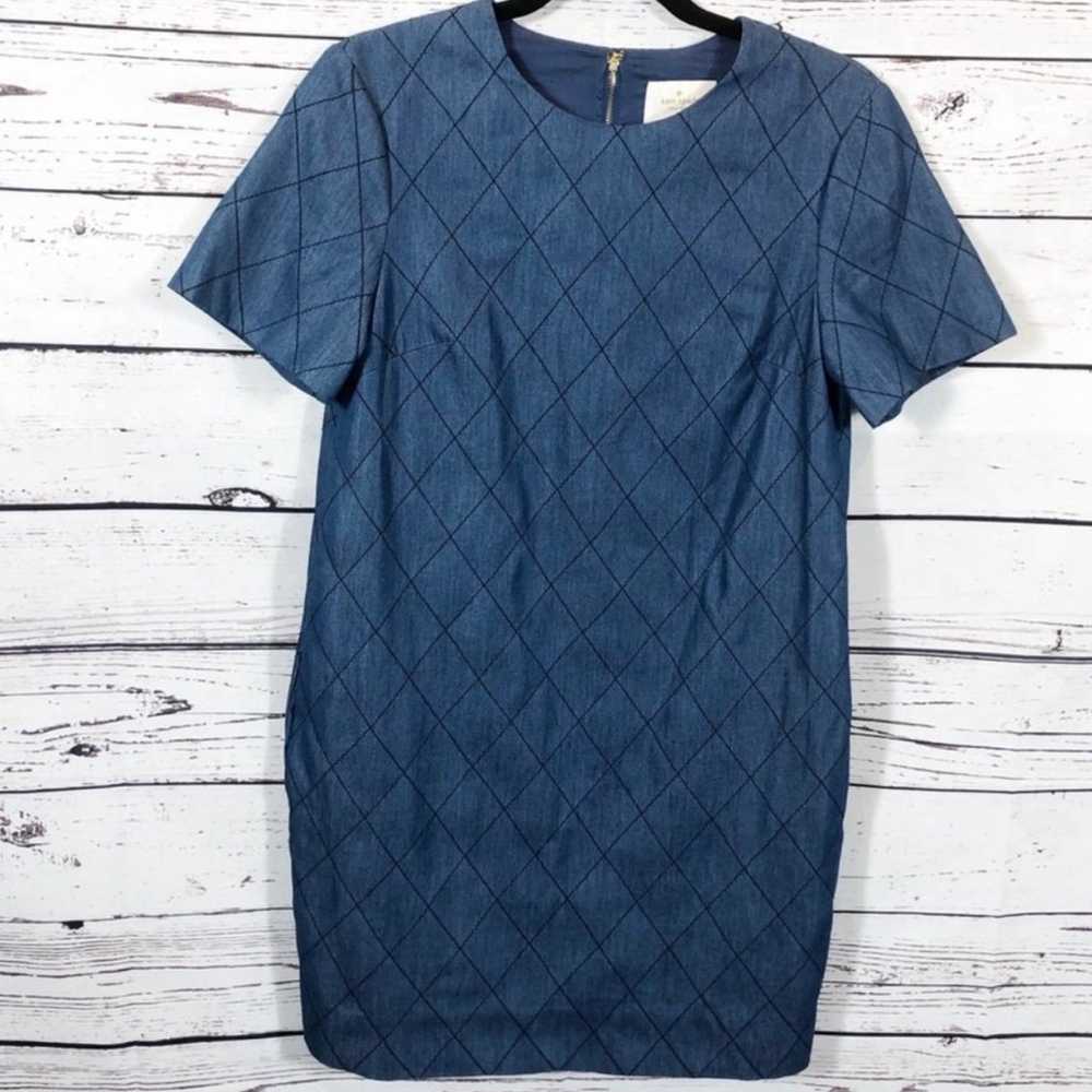 Kate Spade quilted chambray shift dress - image 2