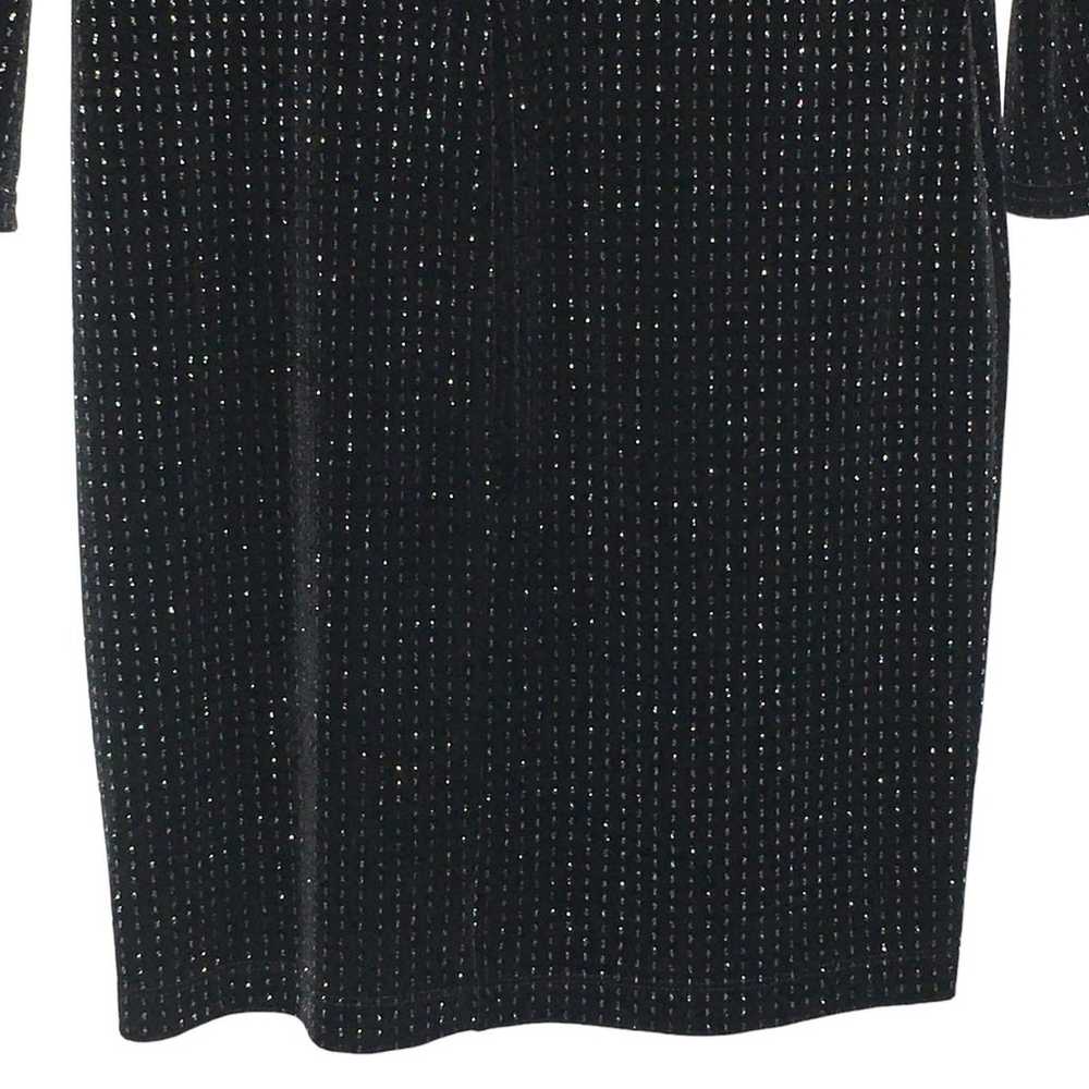 L'Agence 4 Black Silver Sparkle Eden Mini Dress V… - image 7