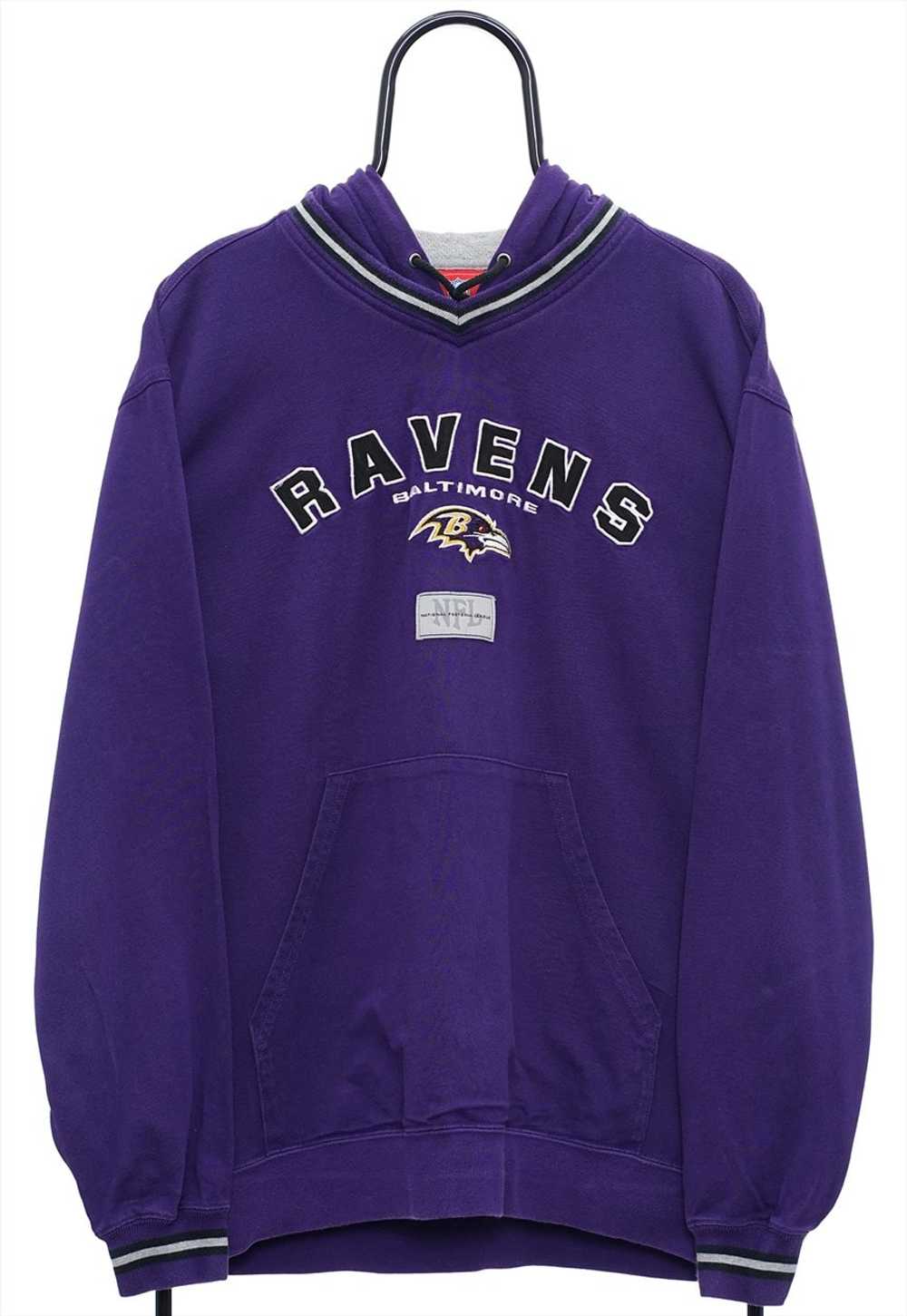 Vintage NFL Baltimore Ravens Purple Hoodie Mens - image 1