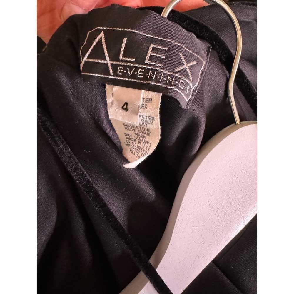 Alex Evenings Vintage Velvet and Rhinestone Gown … - image 4