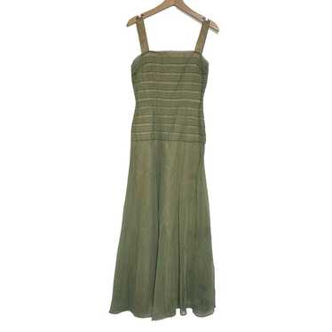 Susan Small London Vintage 1940’s-50’s green chif… - image 1