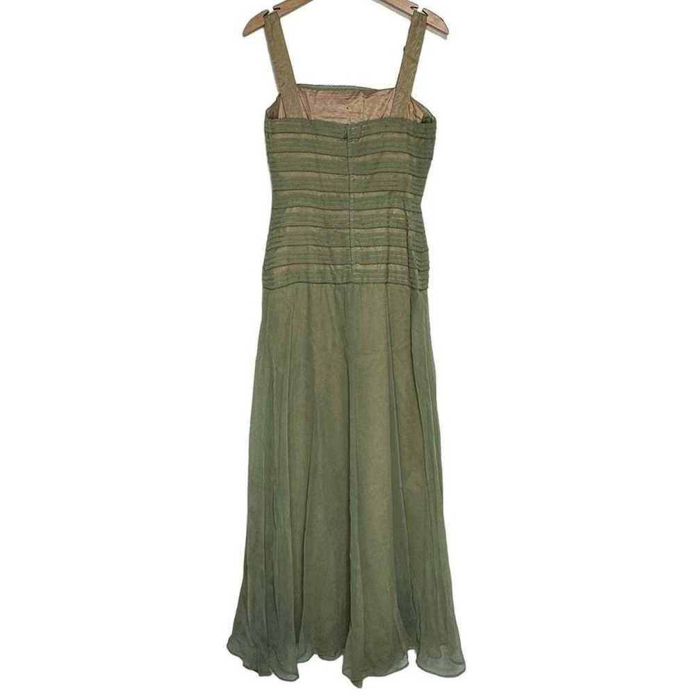 Susan Small London Vintage 1940’s-50’s green chif… - image 2