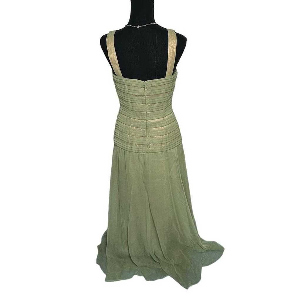 Susan Small London Vintage 1940’s-50’s green chif… - image 5