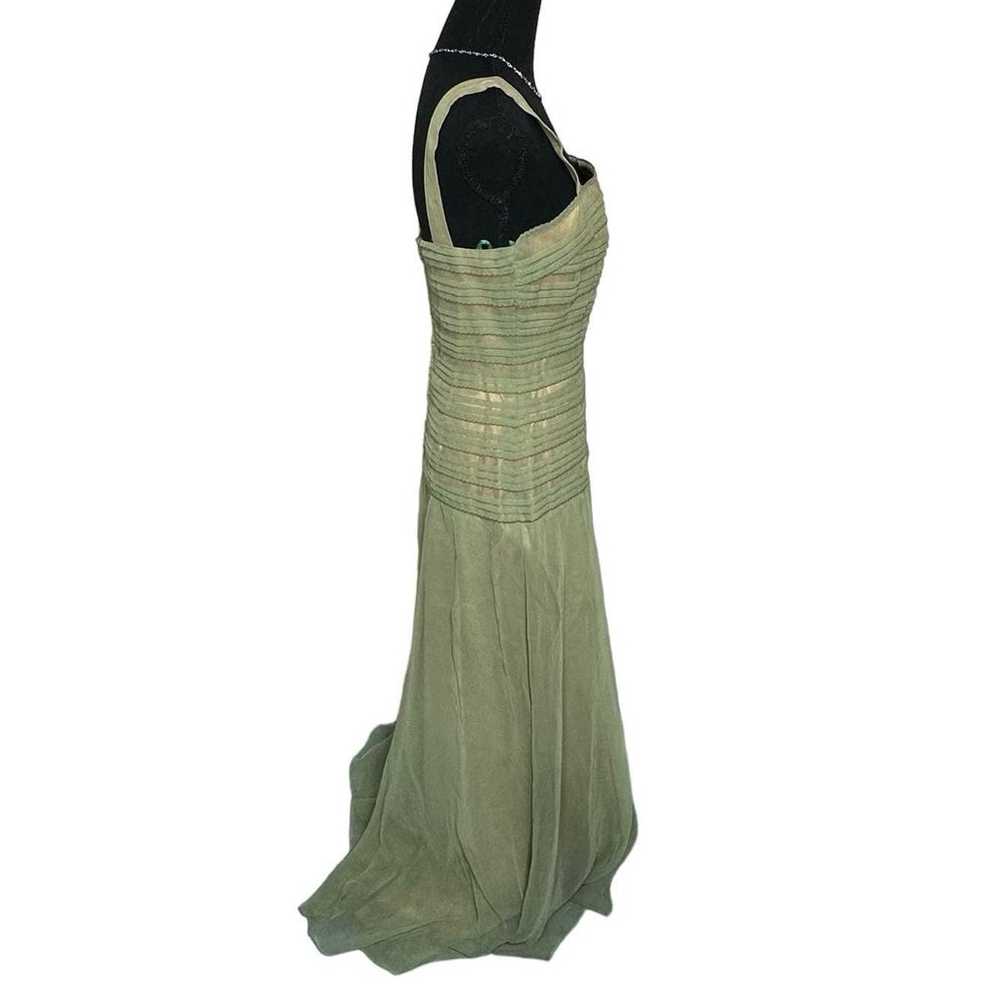 Susan Small London Vintage 1940’s-50’s green chif… - image 6