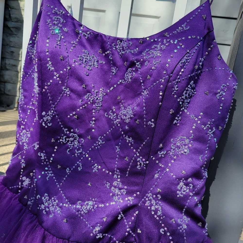 Purple prom dress alfred angelo - image 3