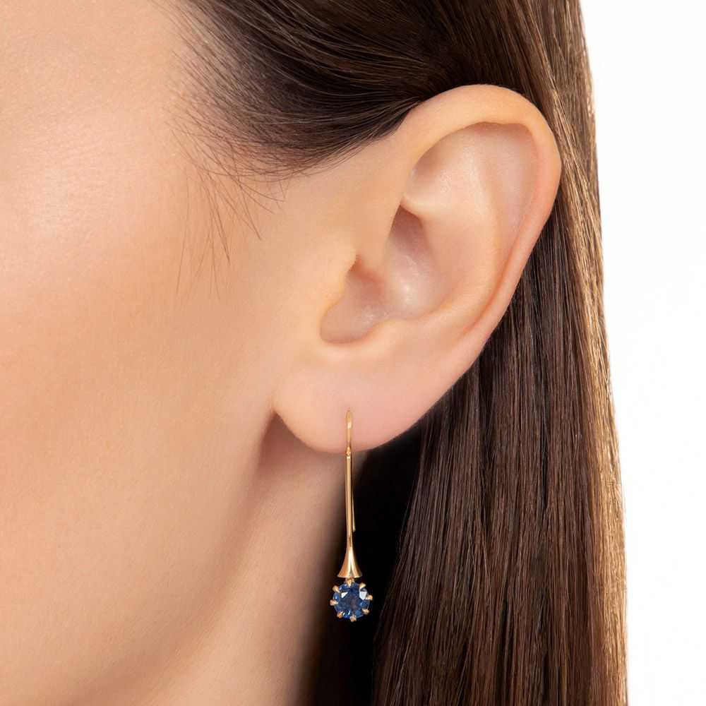 Lang Collection 1.58 Carat Sapphire Drop Earrings - image 3