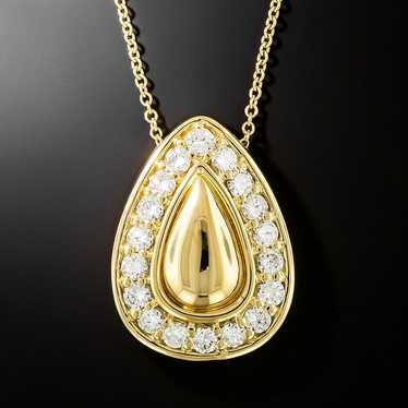 Estate Pear-Shaped Diamond Necklace