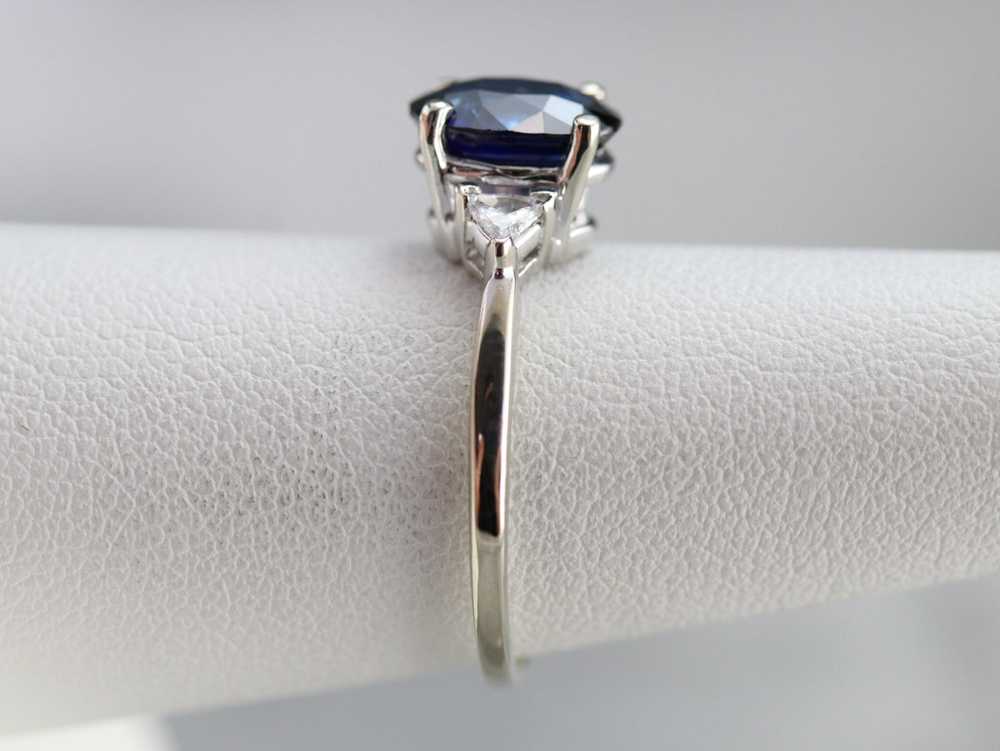 Ceylon Sapphire and Diamond Engagement Ring - image 8