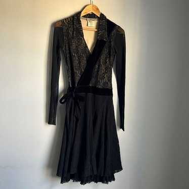 Jean-Paul GAULTIER CLASSIQUE Velvet Camisole Dress Black 40