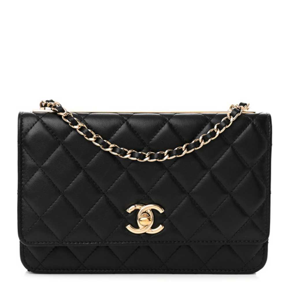 CHANEL Lambskin Quilted Trendy CC Wallet On Chain… - image 1
