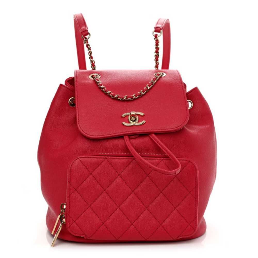 CHANEL Caviar Quilted Business Affinity Backpack … - image 1