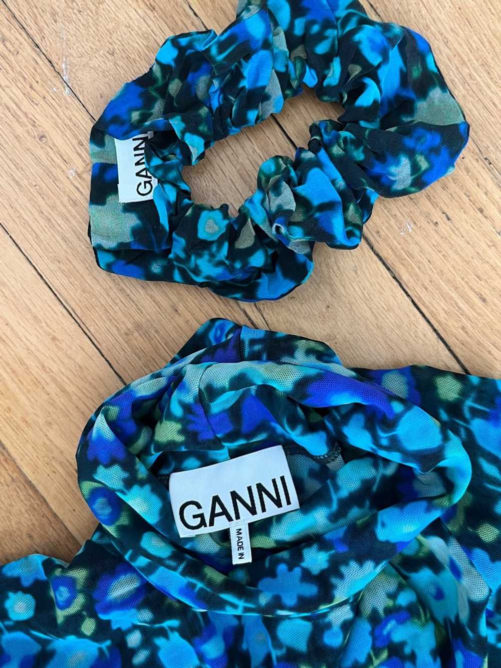 GANNI Printed Mesh Turtleneck (36) | Used,… - image 2