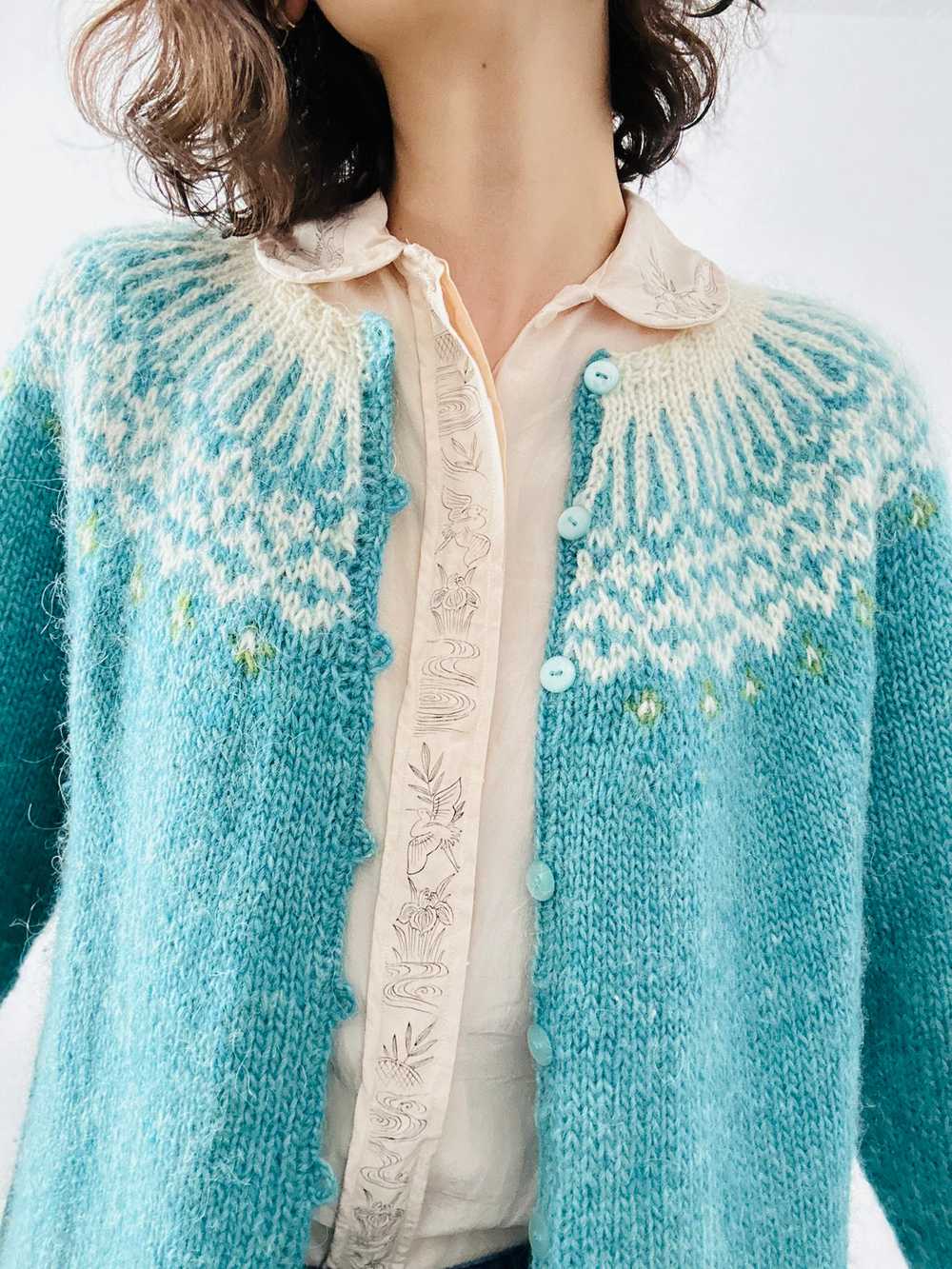 Vintage blue sweater duster - image 2