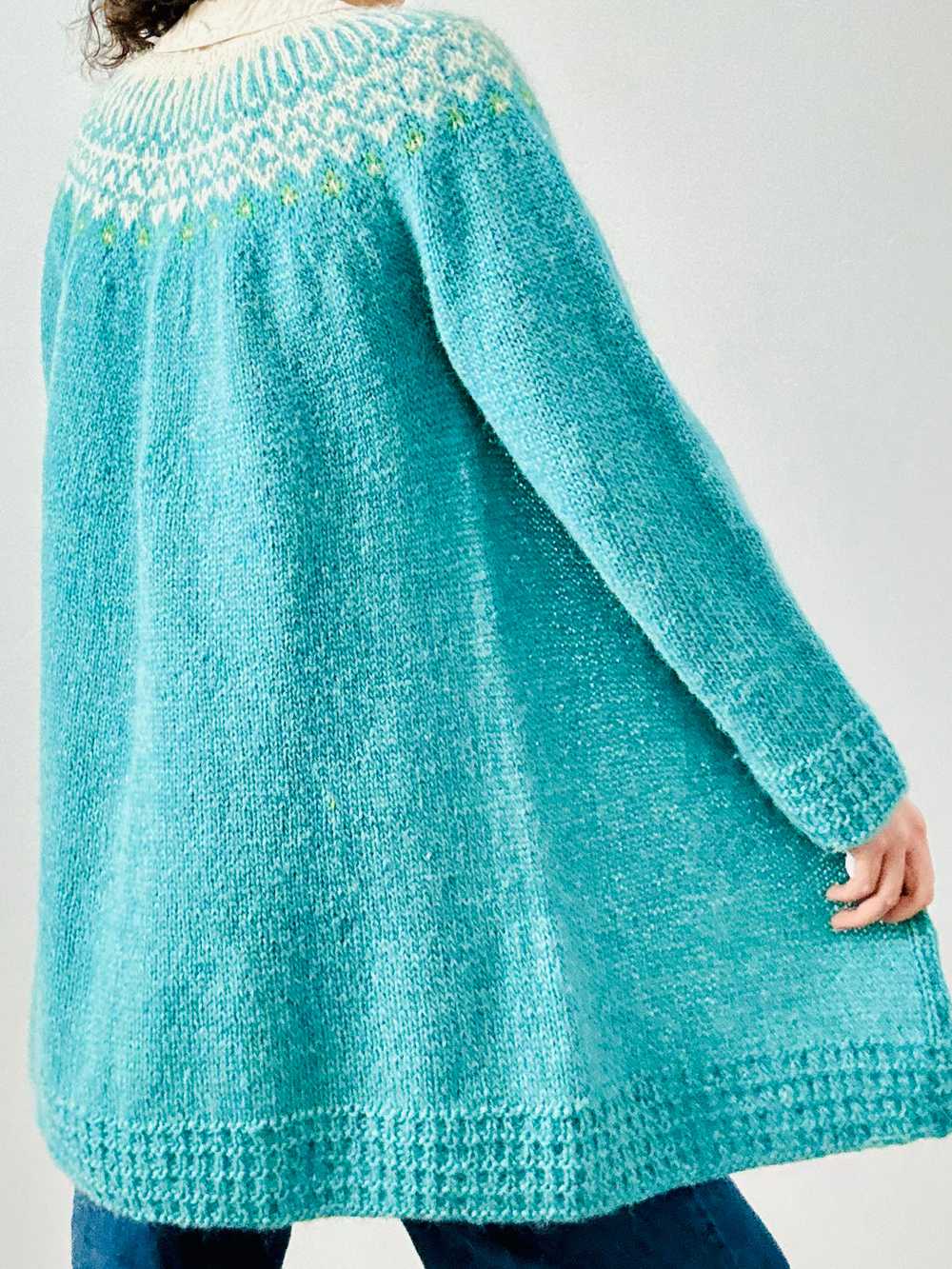 Vintage blue sweater duster - image 4