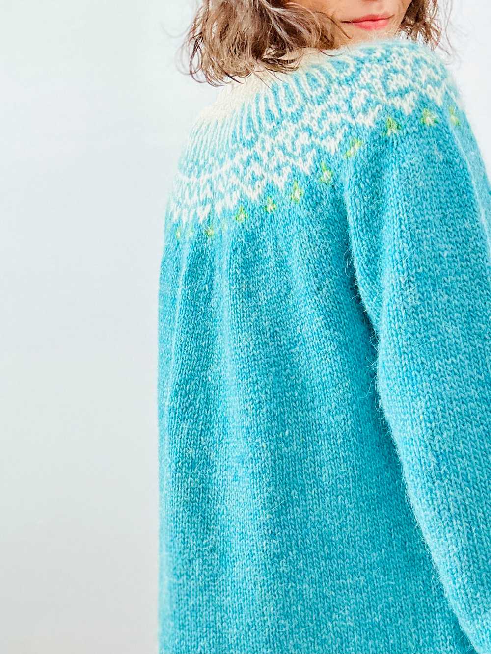 Vintage blue sweater duster - image 6