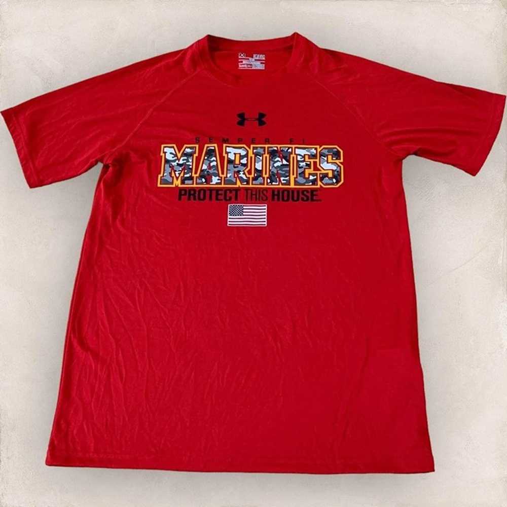 US Marines Under Armour T-Shirt Men Size Small Lo… - image 1