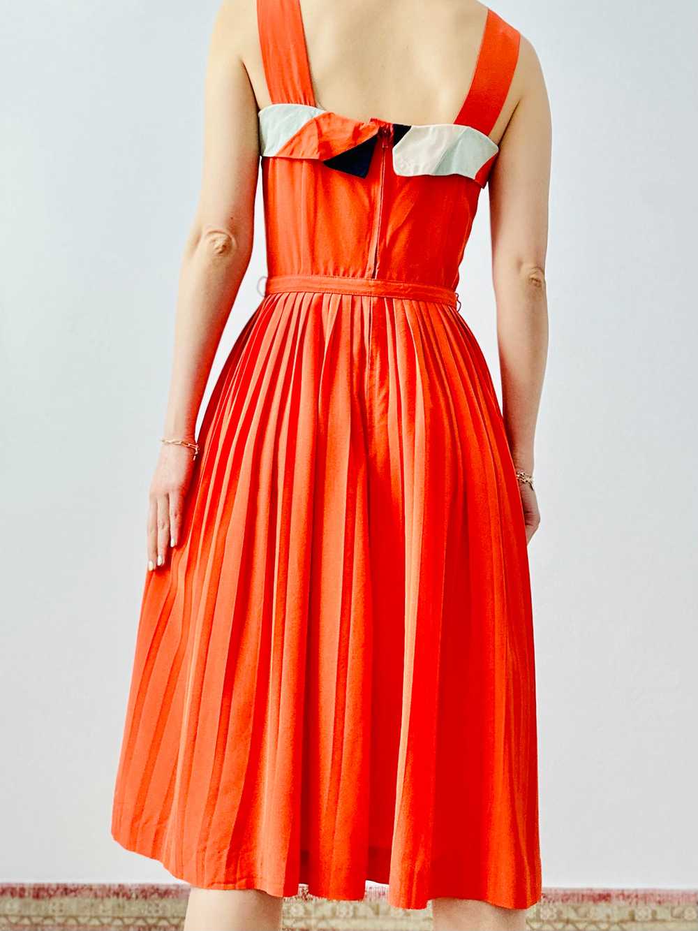 Vintage 1940s colorblock dress - image 10